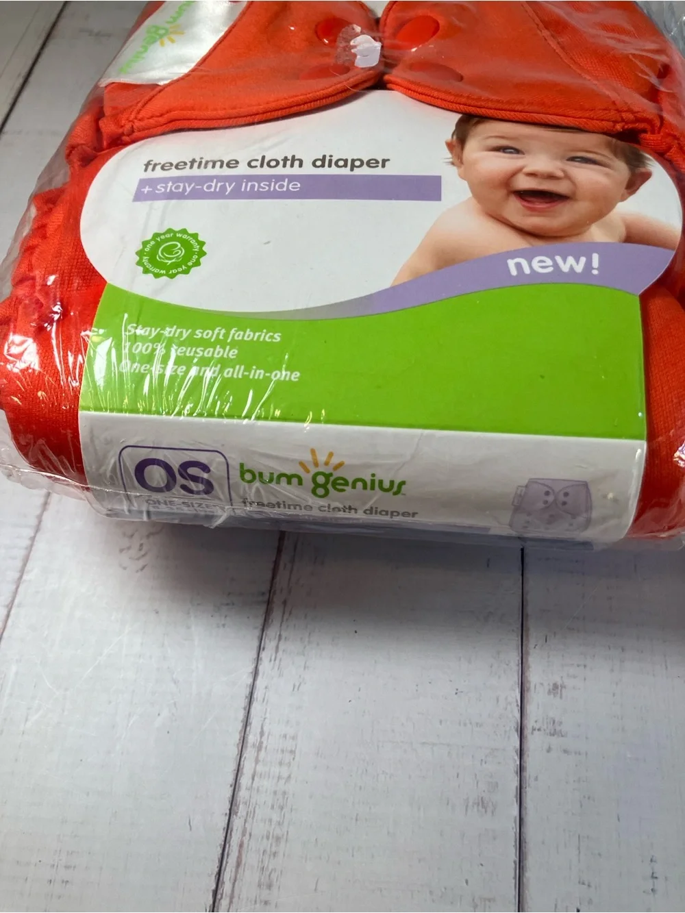 BumGenius Freetime Cloth Diapers One Size AIO Snap 2-Pack Sassy Moonbeam New